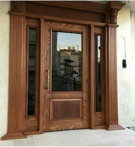 درب لابی چوبی کلاسیک کد K002